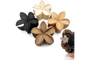 Kireida® 4 sztuki, antypoślizgowe, matowe, kwiatowe spinki do włosów dla kobiet, grube włosy, cienkie włosy, akcesoria dla kobiet, neutralne spinki do grubych włosów