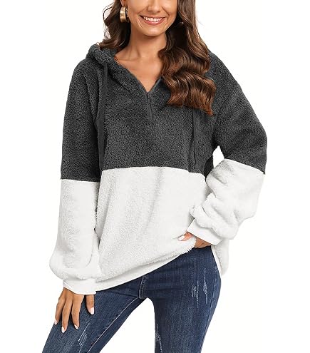 Felpa Teddy Invernale Per Donna - Modello Morbido Con Cappuccio, Pile Pesante, Manica Lunga - Vestibilità Regolare E Confortevole