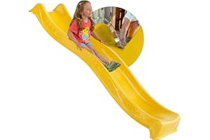 ‎SPIELTURMKING Spielturmking® Kinder Rutsche Outdoor Garten Spielgeräte, Stabile Wasserrutsche für Kinder, Alternative zu Indoor Spielgeräten, 2,30 Meter lang (Gelb)