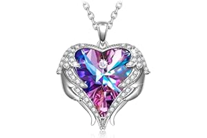 Kate Lynn ♥ Angel Wings Heart Necklace for Women, 18"+2" Necklace, Packaged with Jewellery Box, Ideal Gifts for Women, Symbol of Love, Beauty and Guardian