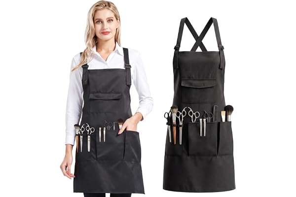 Nanxson Justerbart damförkläde multifunktionellt professionell salong stylist arbetsförkläde med verktygsfickor CF3010