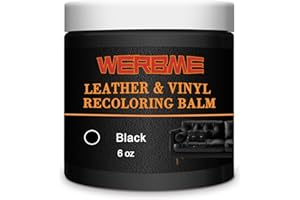 WERBME Pâte Réparatrice Noir, Colorant et Restaurateur pour Surfaces en Cuir - Idéal pour Effacer Rayures et Décolorations, Rénover Canapés, Sièges et Meubles. Kit Complet de Rénovation Durable