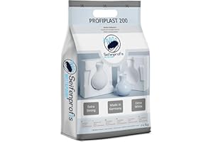 ‎SEIFENPROFIS Profiplast 200 Gießpulver extra weiß 4,5kg, Lufthärtend & Geruchlos, Gießmasse Reliefgießpulver Gipspulver zum Gießen