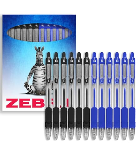 Zebra Pen Z-Grip Kugelschreiber 0,7 Mm – 18 Stück Schwarze Tinte, Weicher Gummigriff, Metallclip