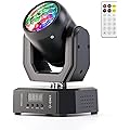 Lyre LED 30W,DMX512 RGW Effets lumineux,Avec Télécommande 5 Modes de Contrôle Mini Jeux de lumiere DJ Aux DJ, fêtes et l'éclairage