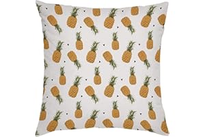 Gardenista Garden Decorative Cushion Cover | Waterproof Printed Throw Pillow Covers 45x45 cm | Soft Water Resistant Fabric for Durability | Pineapple Collection for Outdoors (1, Design D)
