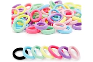 120 pièces Elastique Cheveux Bebe Fille, FenFang Chouchou Bébé, Accessoire Cheveux Bebe, Elastiques à Cheveux Petits pour Enfants Titulaires de Queue de Cheval Multicolores Cravates Bandes de Cheveux