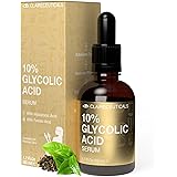 CLAIRECEUTICALS Siero Viso Acido Glicolico 10% (AHA) - Acido Glicolico Viso Esfoliante e Delicato - Siero Viso con Estratto d