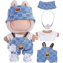 Vêtements Pour Poupée 17 Cm - Ensemble 5 Pièces : Bonnet, Pull, Jean, Lunettes, Guitare - 11