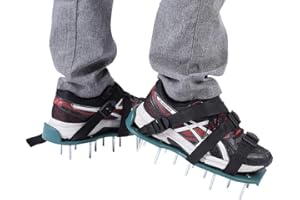 Redxiao Good Toughness With Straps and Adjustable Buckles Adjustable Lawn Spike Sandals, Lawn Sandals, Loosening Aerator Spiked Shoes, Quality PP Plastic for Grass(3 straps)