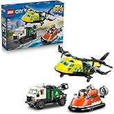 LEGO City U&ccedil;ak, Servis Kamyonu ve Hoverkraft Karışımı 60505 | 7 Yaş &Uuml;zeri &Ccedil;ocuklar i&ccedil;in Servis Şof&ouml;r&uuml; ve Sahil G&uuml;venlik Minif