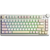 Aula AU75 3 Modlu RGB Hot Swap Mekanik TKL Bloomfield Switch Kablosuz Makrolu Klavye Krem
