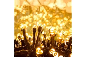 Quntis Luces Navidad Exterior 1000 LED 25M, Blanca Cálida Luces Arbol Navidad Interior con 8 Modos Impermeable IP44 y Función Memoria, Guirnalda Luz para Fiestas Jardín Balcón Boda