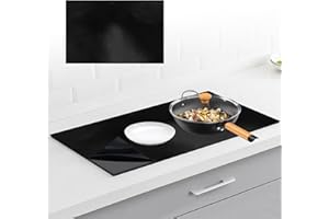 OMJMYY 52x80cm Große Induktion Schutzmatte Silikon Induktionskochfeld Schutzmatte Induction Cooker Silikonmatte Induktion Herdschutz Matte Wärmeisolierte Pad für Induktionsherd, Rechteckig(Magnetisch)