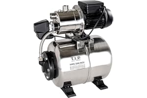 T.I.P. Hauswasserwerk Edelstahl (2.950 l/h Fördermenge, 42 m Förderhöhe, 4,2 bar Druck, 550 W, Installationsfertige Druckschaltung, 18 l Edelstahl-Druckkessel, Manometer, kompakt) HWW 3000 INOX, 31143