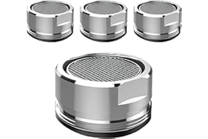 GENERISCH 4 Stück Perlatoren Für Wasserhähne M24 – Edelstahl Wasserhahn Aufsatz Für Küche Und Bad – Strahlregler Einsatz D24mm Mit Feinem Sieb Und Außengewinde