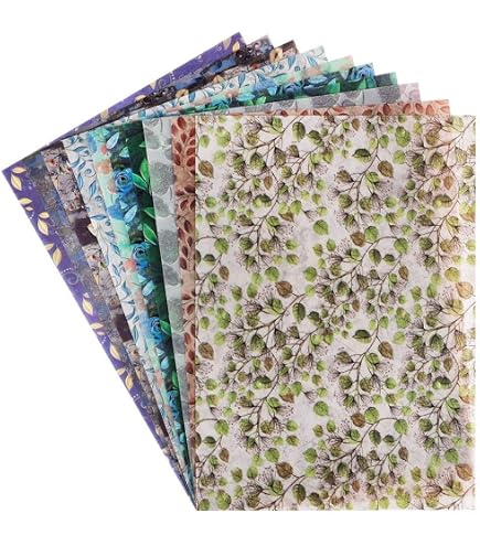 Lot De 20 Feuilles Papier Transparent A4 Avec Dorure - 130 G/m², 10 Motifs - Pour Cartes, Lanternes, DIY - 6