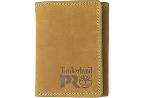 Timberland PRO męski skórzany RFID potrójny portfel z okienkiem identyfikacyjnym