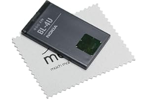 Akku für Nokia Original BL-4U für Nokia 301, 3120C, 500, 515, 5250, 5330, 5530, 6600, 8800, C5, E75, Asha 210 mit mungoo Displayputztuch
