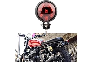 BREDUXSER 12V LED Nero Stop Fanale Posteriore Motocicletta Freno Posteriore per Street Bike Chopper Bobber Cafe Racer Cruiser CB1300 883 iron