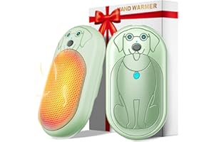 Miaton Calentador de Manos Recargable 2 Piezas, 6000mAh Batería Calentador Portatil Electrico Calentador Manos de Bolsillo, Regalos para Navidad/Camping/Caza/Senderismo