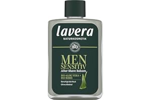 ‎LAVERA lavera Men sensitiv After Shave Balsam - pflegt & erfrischt - schützt vor Brennen, Rötung & Trockenheit - beruhigt irritierte Haut - vegan - Naturkosmetik - 100 ml
