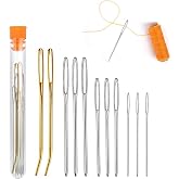 Large Eye Needles [11 Pieces], Stainless Steel Blunt Eye Needles, Hand Sewing Needles, 3 Sizes for Knitting Wool Hand Stitche