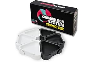 BOARD GAME STUFF Boardgame Stuff – 6er Set Token Schälchen mit Storage Box - Brettspiel Zubehör - Aufbewahrungsschälchen Brettspielzubehör - Ressourcen Schalen für Brettspiele - Aufbewahrungsbox (Schwarz-Weiß)