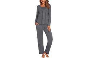Abbigliamento Casa Pigiama Donna Ekouaer In Raso Setoso - Set 2 Pezzi Maniche Lunghe Con Bottoni Set Pigiama - 4
