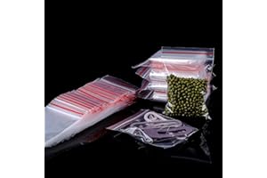 GUANGYUAN Small Grip Seal Bags 300Pcs 5x7cm/1.97x2.76in Tiny Sealable Plastic Pouch Little Clear Ziplock beads Bag Reusable Transparent Polythene Pouches for Storage Beads Jewellery Food