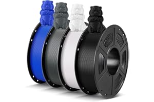 ANYCUBIC Filament PLA pour Imprimante 3D, Filament PLA de 1,75 mm pour l’impression 3D sur Imprimante 3D et Stylo 3D, Identification Intelligente Filament, Noir, Blanc, Gris Texturé, Bleu, 4kg
