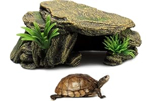 iFCOW Rettile Tartaruga Crogiolamento Ornamento per acquario (A1)