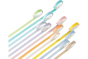 Yubbaex Washi Tape Set Cinta Adhesiva Decorativa Washi Glitter Adhesivo de Cinta Decorativa para DIY Crafts Scrapbooking 12 Roll 8mm extensoos