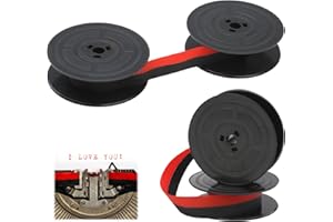 RUMGUG 2 GR1 Nastri per Macchine da Scrivere en Nylon, Nastro Ricambio per Calcolatrice Ricambio Nastro Bobina Ricambio Compatibile Con Olivetti Nastro Nero e Rosso 7 Metri