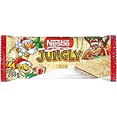 NESTLE Jungly Turrón de chocolate Blanco relleno 233 g
