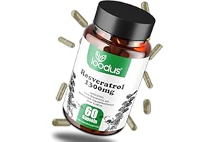 ‎LOODUS 60 Resveratrol Kapseln hochdosiert - 100:1 Extrakt - 1300mg Trans Resveratrol hochdosiert in 2 Kapseln/Tag aus japanischem Staudenknöterich Extrakt - natürlich & vegan
