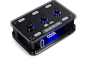 COOIDEA Divisor Audio Óptico 1 Entrada 3 SPDIF/Toslink Splitter con Interruptor de Canal Independiente, Admite de hasta 192k/24 bits Compatible con Canales LPCM2.0/DTS/Dolby-AC3 5.1