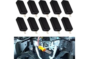 GROSION 10 Pcs Airbag Resistor,Car Airbag Emulator,Airbag Fault Light Emulator Universal Car Inspection Tool for SUV Truck,for Diagnostic Troubleshooting (Black)