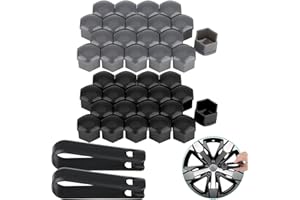 Fizdoqg 40 Stück Radschraubenkappen 17mm Radmutterkappen Radbolzen Kappen Radschraubkappen Radschrauben Radmuttern für die meisten Radschrauben, 2 Farben