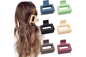 SELISTAMM Pinze Per Capelli 6 Pezzi, Mollettone Per Capelli, Mollettone Capelli Per Capelli Sottili/Capelli Fini/Capelli di Medio Spessi, Pinza Capelli Donna e Ragazze, Fermagli Per Capelli Quadrati Antiscivolo