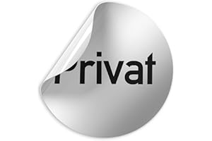 Türschilder24 Folienschild Schild - D = 100 mm PVC Silber - Robuste Kratzfeste Folie - UV beständig - Perfekt für Glastüren und alle glatten Flächen (Privat)