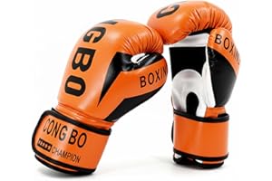 Hwtcjx Guantes de Boxeo, Guantes Boxeo para Niños, Boxing Gloves, Cuero Saco para MMA, Muay Thai, Artes Marciales, Sparring, Kickboxing, Tallas 6 onzas, Adecuados para Niños de 3 a 12 años