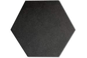 FLEXISTYLE Dekoracja ścienna naturalny heksagon z drewna dębowego / hdf pokój dzienny sypialnia (czarny, 19 mm)