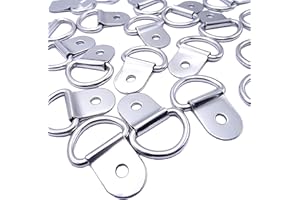 QIUMING 40 pezzi per impieghi gravosi ancoraggio con anelli a D in acciaio inossidabile Anello di serraggio per fissaggio Occhielli di fissaggio a pavimento Occhiello di fissaggio dell'anello