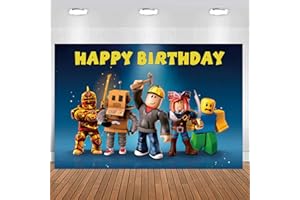 NDZYDXW Sfondo di Foto di Rooblox a Tema,Bambin Festa Forniture Banner di Photo Compleanno,Ragazzo e ragazza Cartoon Fotografia Sfondo,Adatto per Servizi Fotografici,Feste di Baby Shower-150X100cm