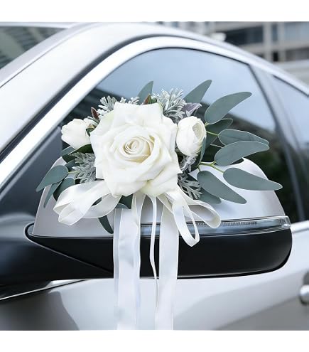 Lot De 6 Décorations De Voiture Pour Mariage, Décoration De Voiture De