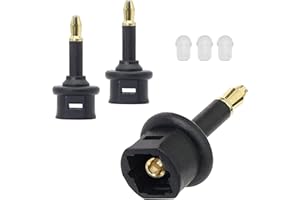 GELRHONR Adattatore Audio Mini Toslink da 3,5 mm, 3 Pezzi