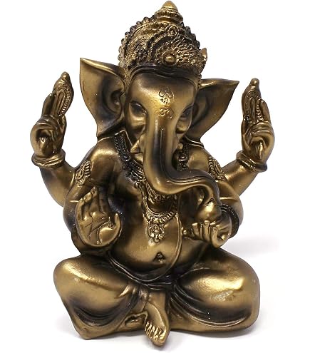Puckator Statue Ganesh Rouge 16 Cm - Figurine Résine Hauteur 16cm Largeur 11cm Profondeur 10cm