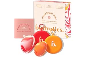 ‎BODYOTICS Wiederverwendbare Periodenscheibe, bis zu 12 Stunden, nachhaltige Menstruationsscheibe als Alternative zu Tampons und Menstruationstasse, Menstruationsscheibe für leichte oder starke Regelblutung
