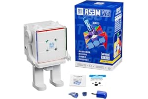 BUCAXIT Moyu RS3M V5 Maglev 3x3 Cubo de Velocidad Mágico sin Pegatinas Competitivo Sedoso y Fluido para los Amantes del Cubo (Maglev Version with Robot Box)